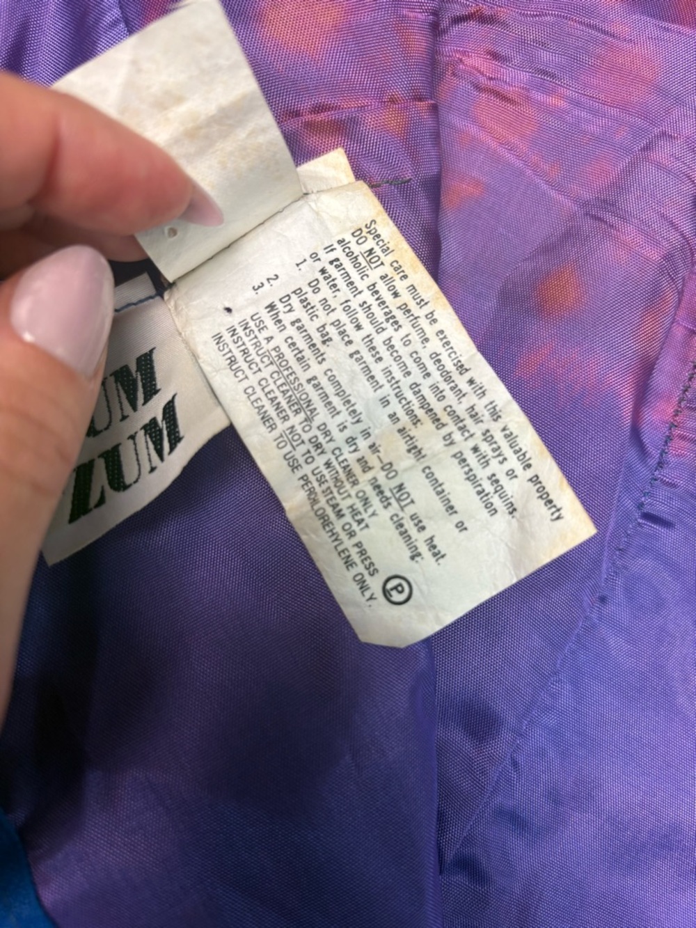 Vintage ZUM ZUM Blue/Purple Sequin Mini Spaghetti Strap Mini Dress - Picture 11 of 12